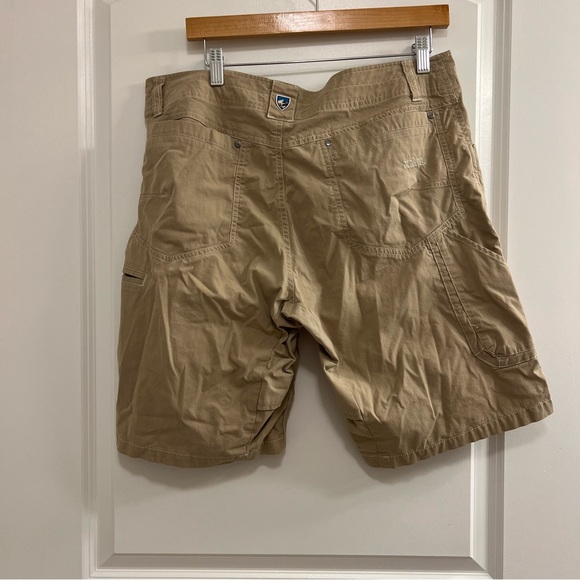 KUHL Cargo Shorts Mens 34 Stretch Cotton Nylon Hiking Camping Outdoor Tan - Picture 4 of 9